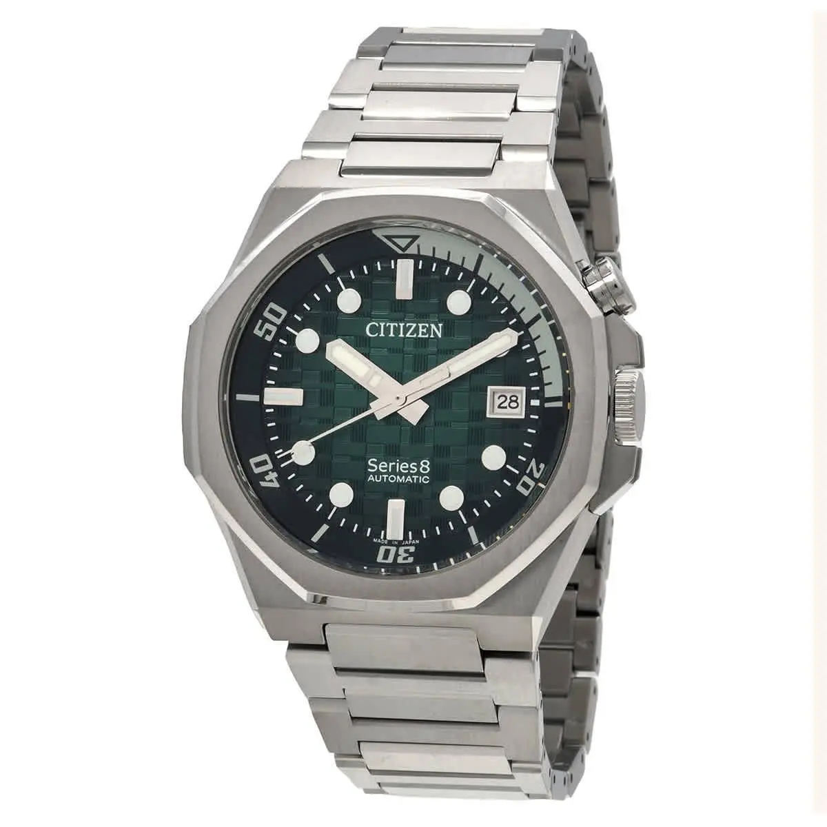 Citizen Series8 890 Automatic Green Dial Men`s Watch NB6060-58X
