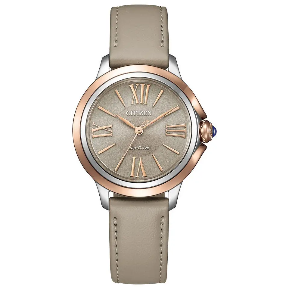 Citizen Ladies L Ceci Eco-drive Taupe Dial Watch - EM1166-01Z