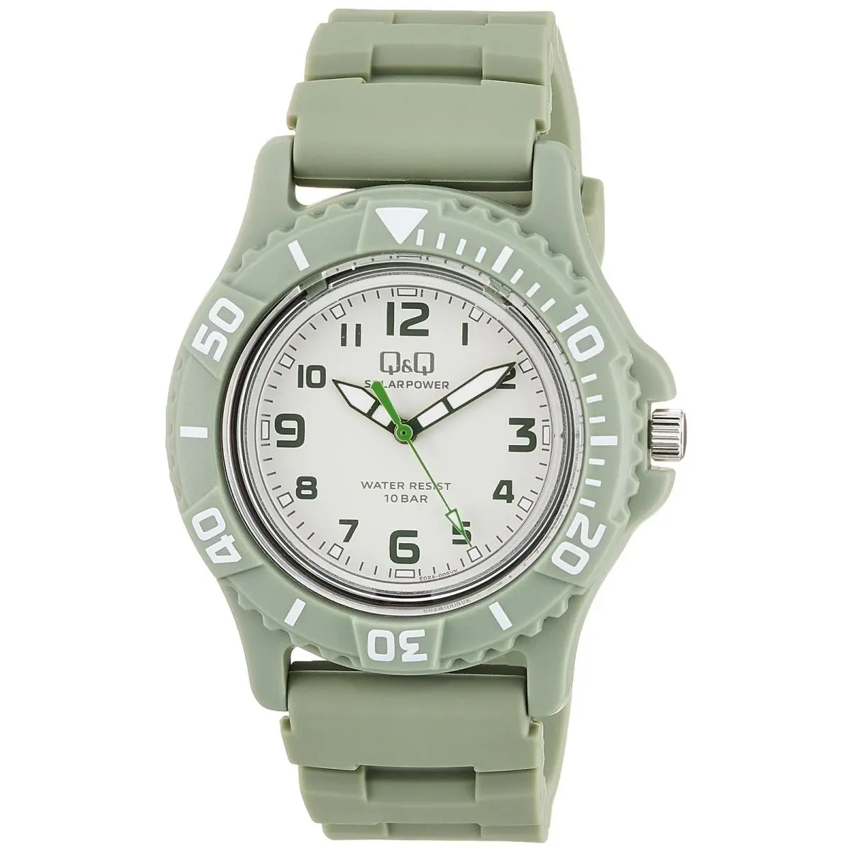 Citizen Q&q Solar Q Q Solar Divers Style Watch 100m 10ATM Green E02A-005VK