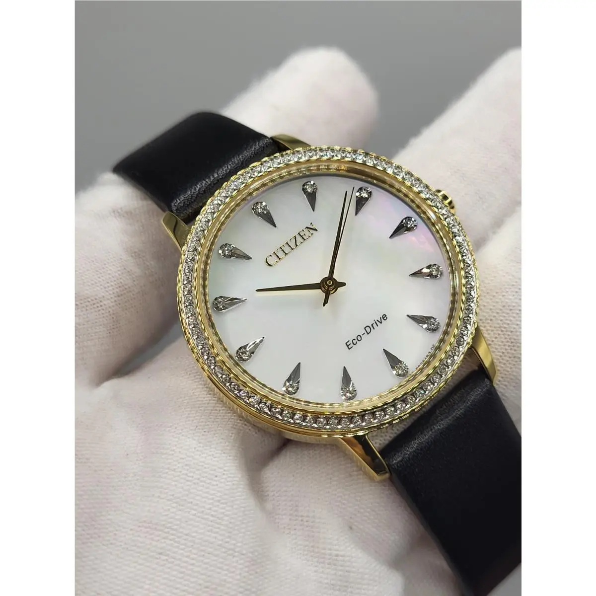 Citizen Silhouette Crystal Accented White Dial Women`s Watch