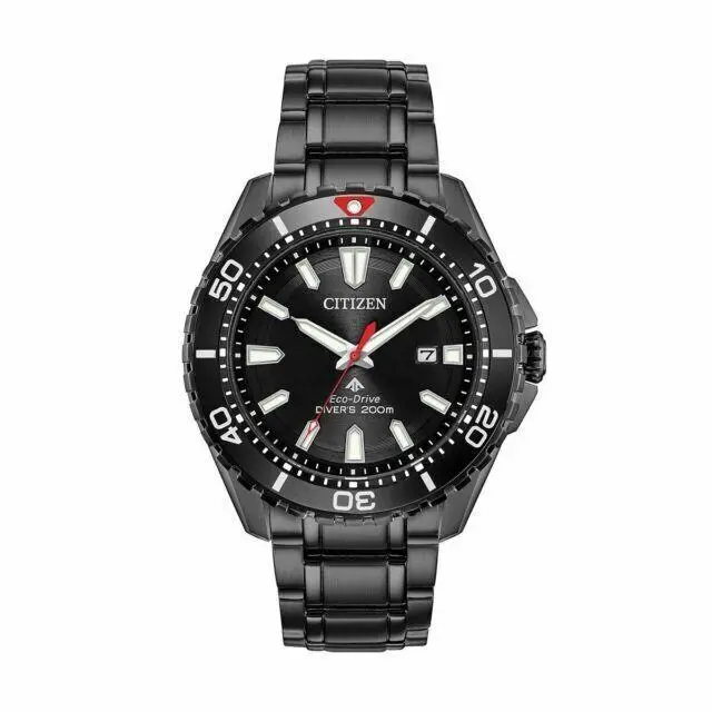 Citizen BN0195-54E Men`s Promaster Dive Eco-drive Black Dial 45 mm