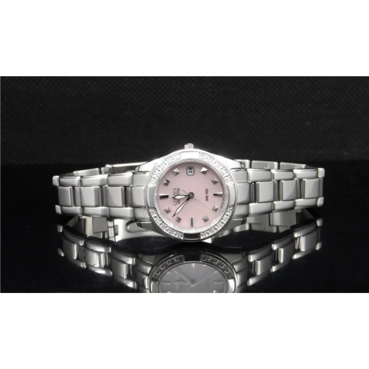 Citizen EW1820-58X Susan G. Komen 20 Diamonds Date Pink Dial Ladies Watch