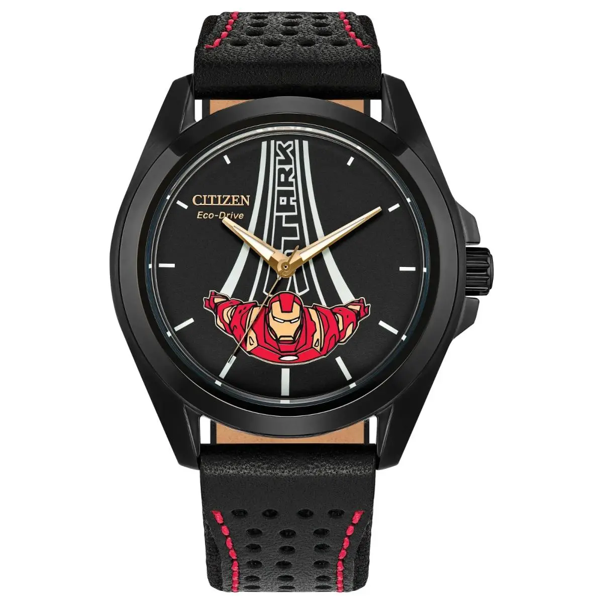 Stark Kinda Sorta Famous Black Dial Leather Men`s Watch AW2095-41W by Citizen