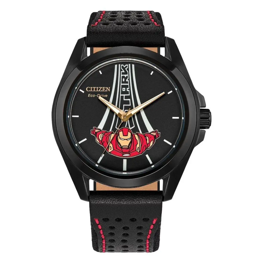 Marvel x  Eco-drive Men`s Black Dial Quartz Watch AW2095-41W by Citizen