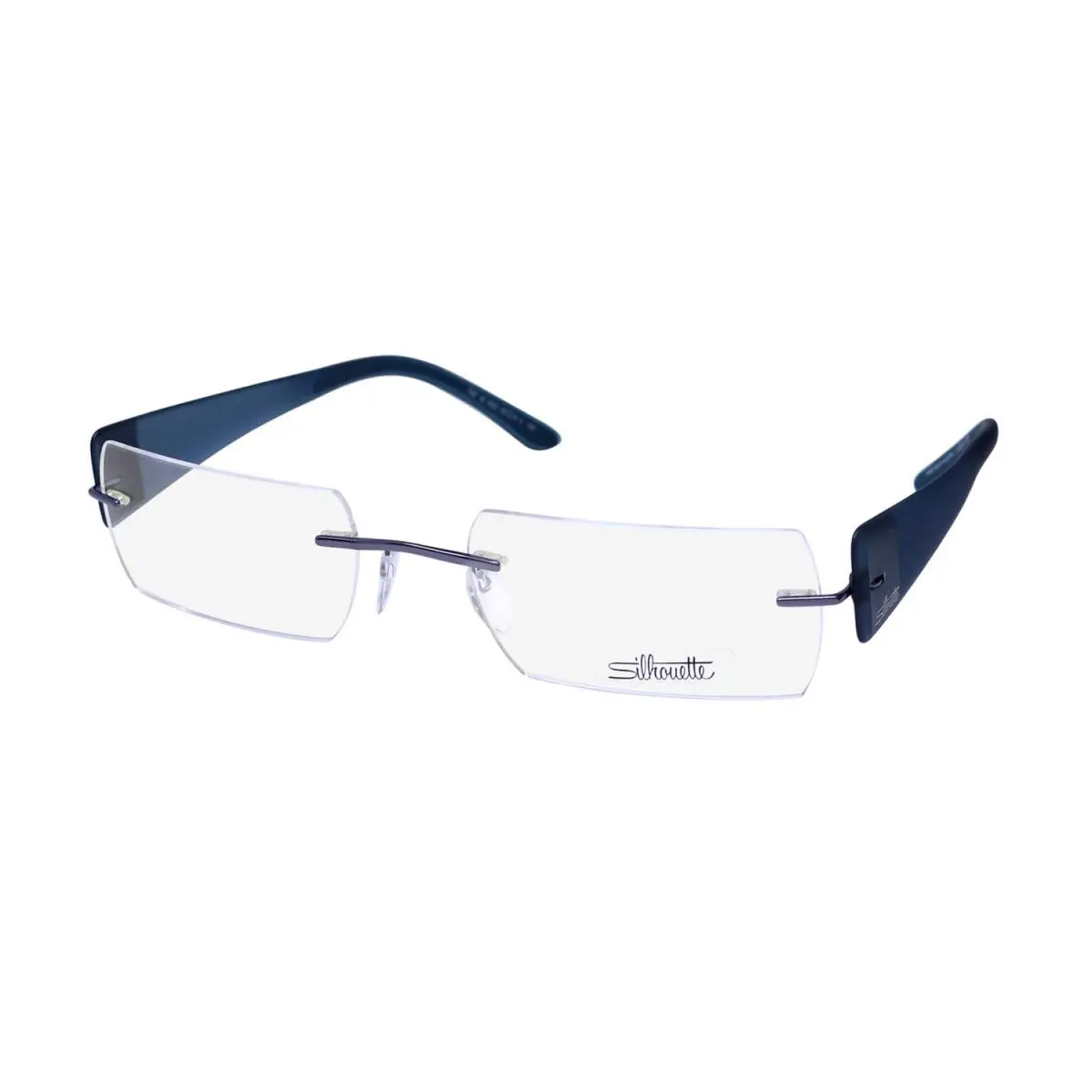Silhouette 7597/40 Glasses Blue Rimless 54-19-140 6053 Unisex Metal