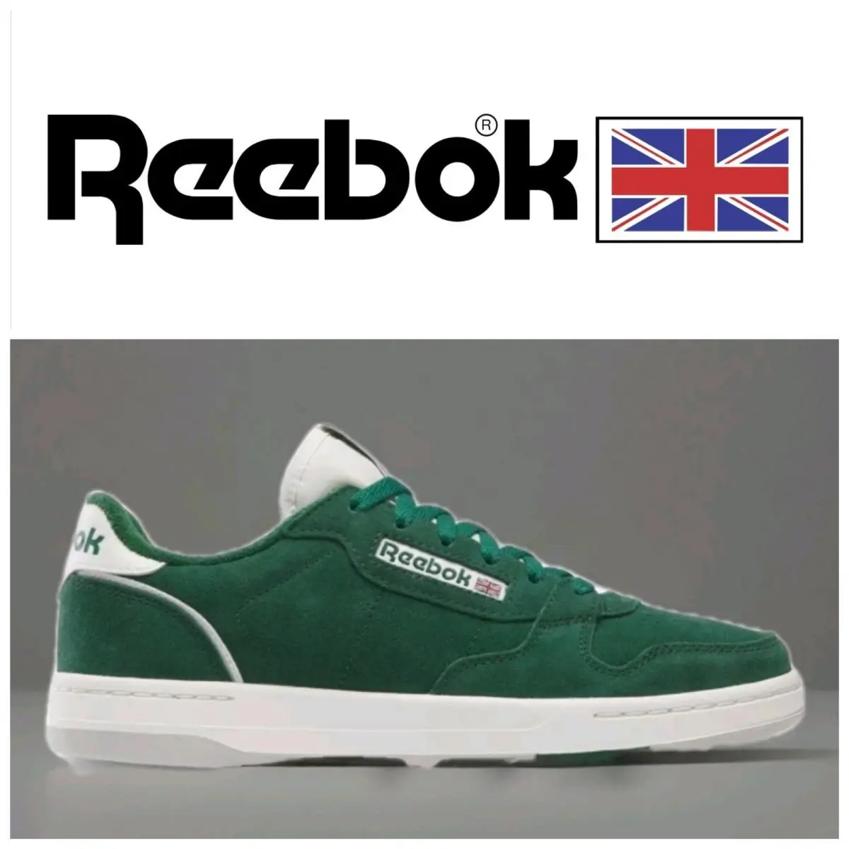 Men`s Choose SZ Reebok Phase Court Sneaker. Green / Chalk. 100234825