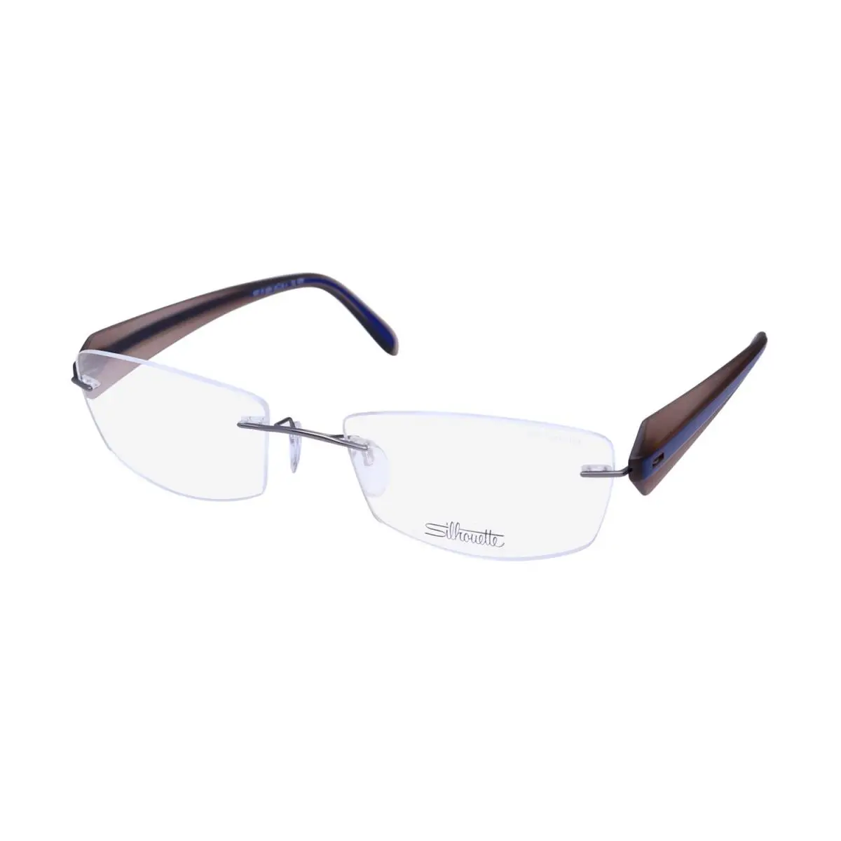 Silhouette 4201/61 Eyeglasses 6054 Gray Metal Plastic Rectangular