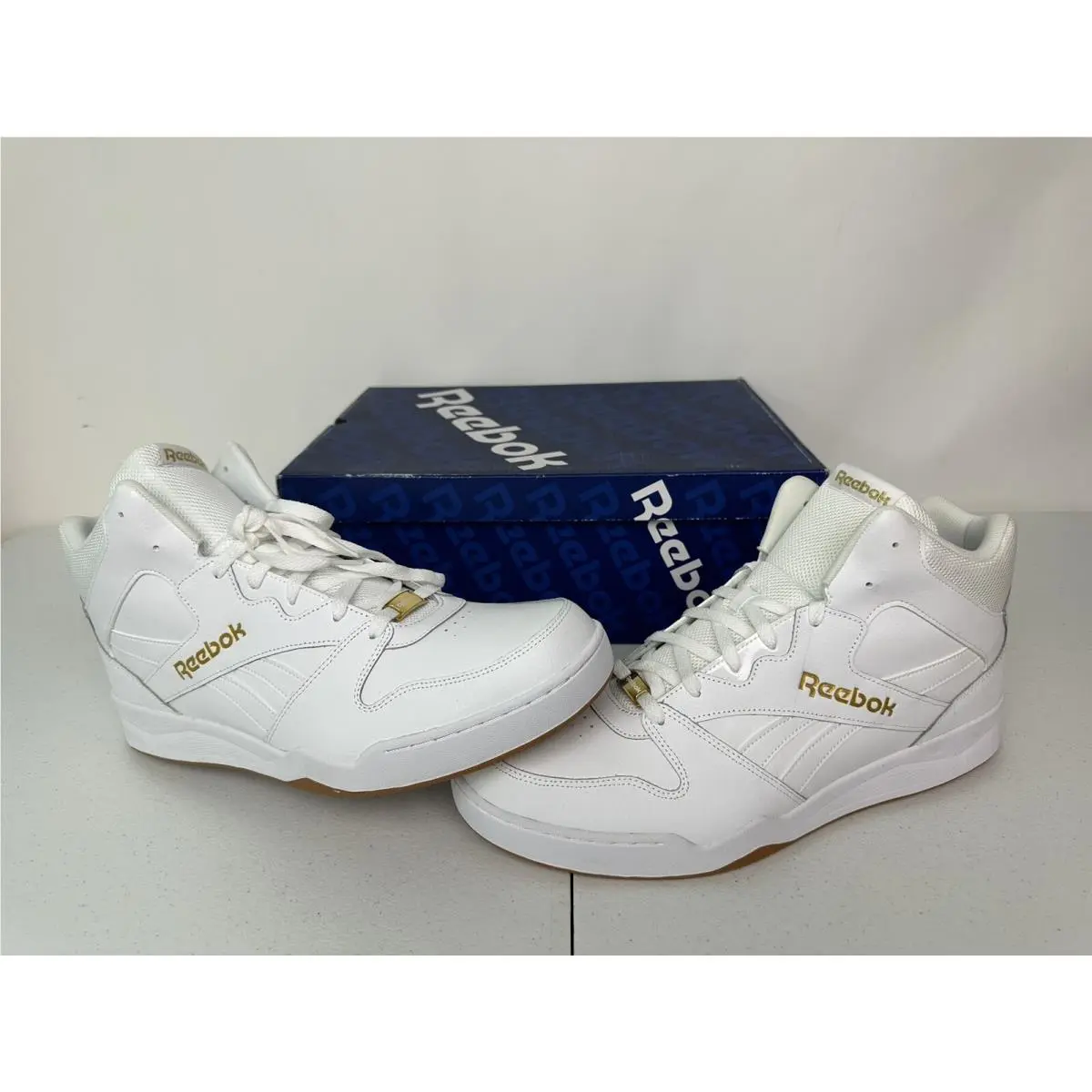 Reebok Men`s Royal BB4500 H2 XE Shoes - Men’s Size 15 W - White Gold Metallic