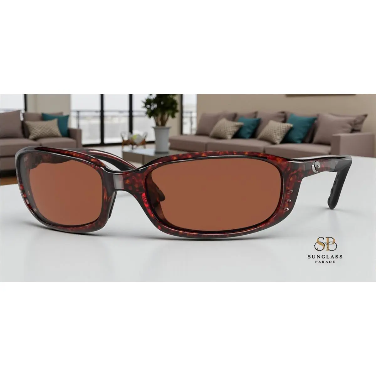 Costa Del Mar 6S9017 01 Brine Tortoise Copper 59 mm Men`s Sunglasses - Frame: Multicolor, Lens: Gray