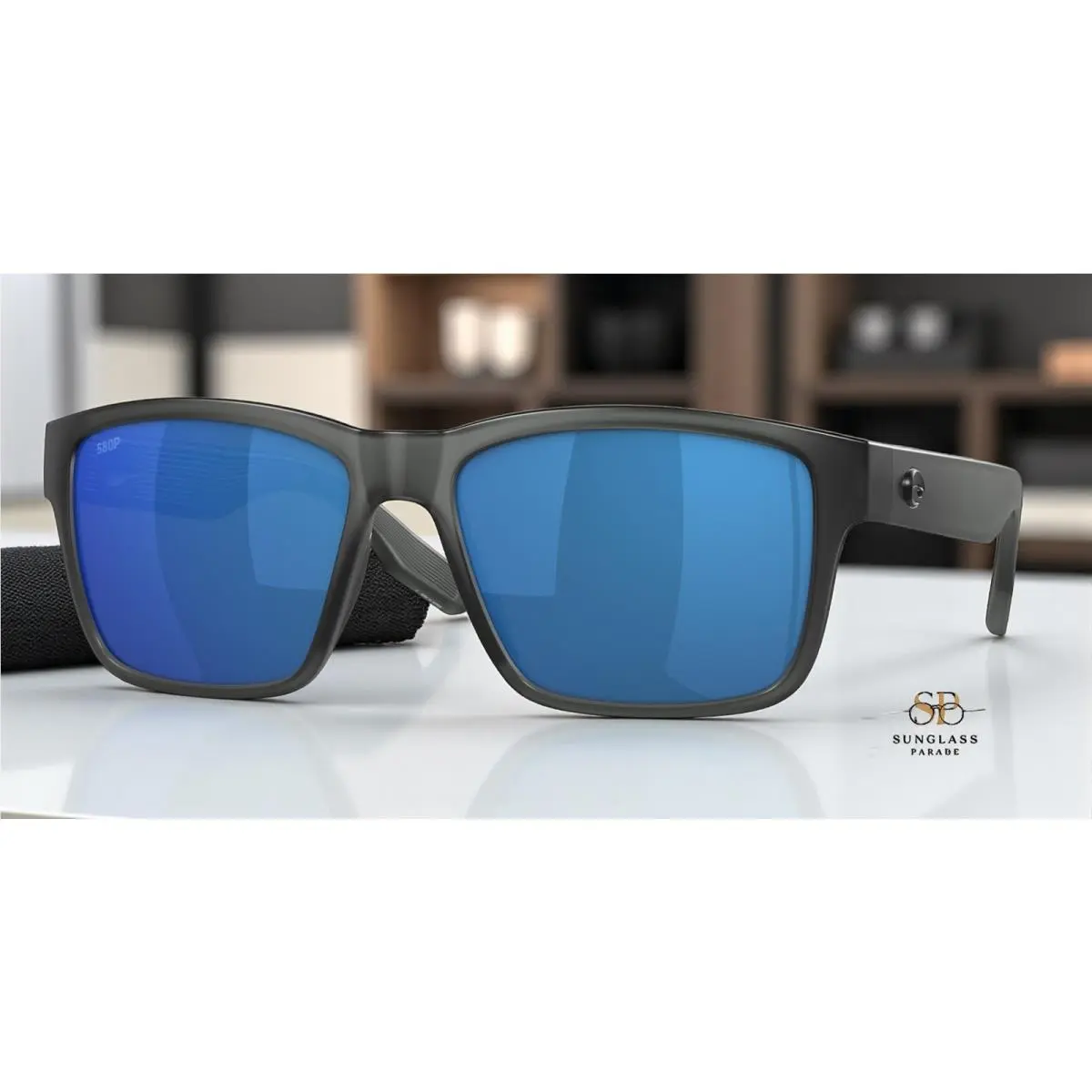 Costa Del Mar 6S9049 05 Paunch Mt Smoke Crystal Blue Mir 57 mm Men`s Sunglasses