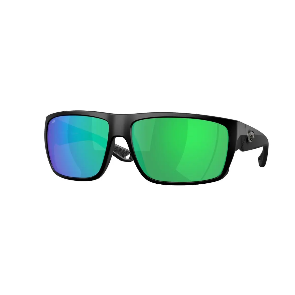 Costa 6S9129 10 Fly Line Matte Black Green Mirror Polarized 64mm Mens Sunglasses