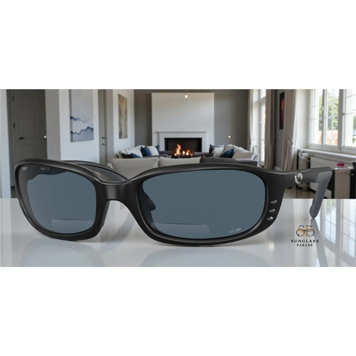 Costa Del Mar 6S7001 402 Brine Readers Mt Black Gray C-mate 1.50 59 Mens Readers