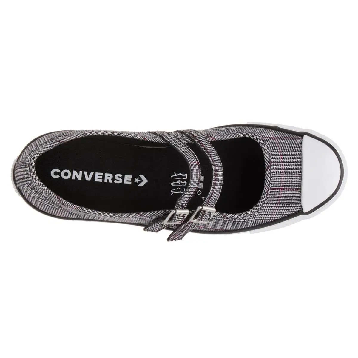 Converse shoes - Black/White Houndstooth Print 12