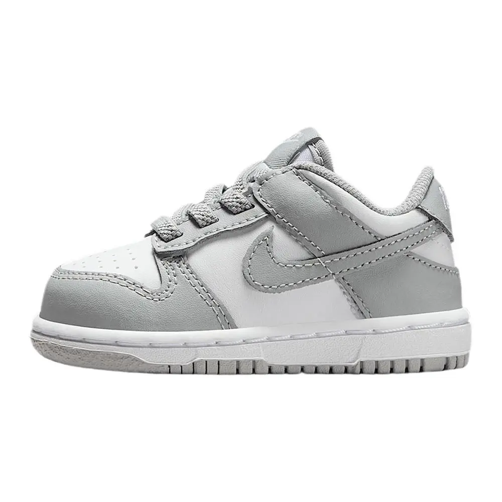 Toddler`s Nike Dunk Low White/lt Smoke Grey-white FB9107 123