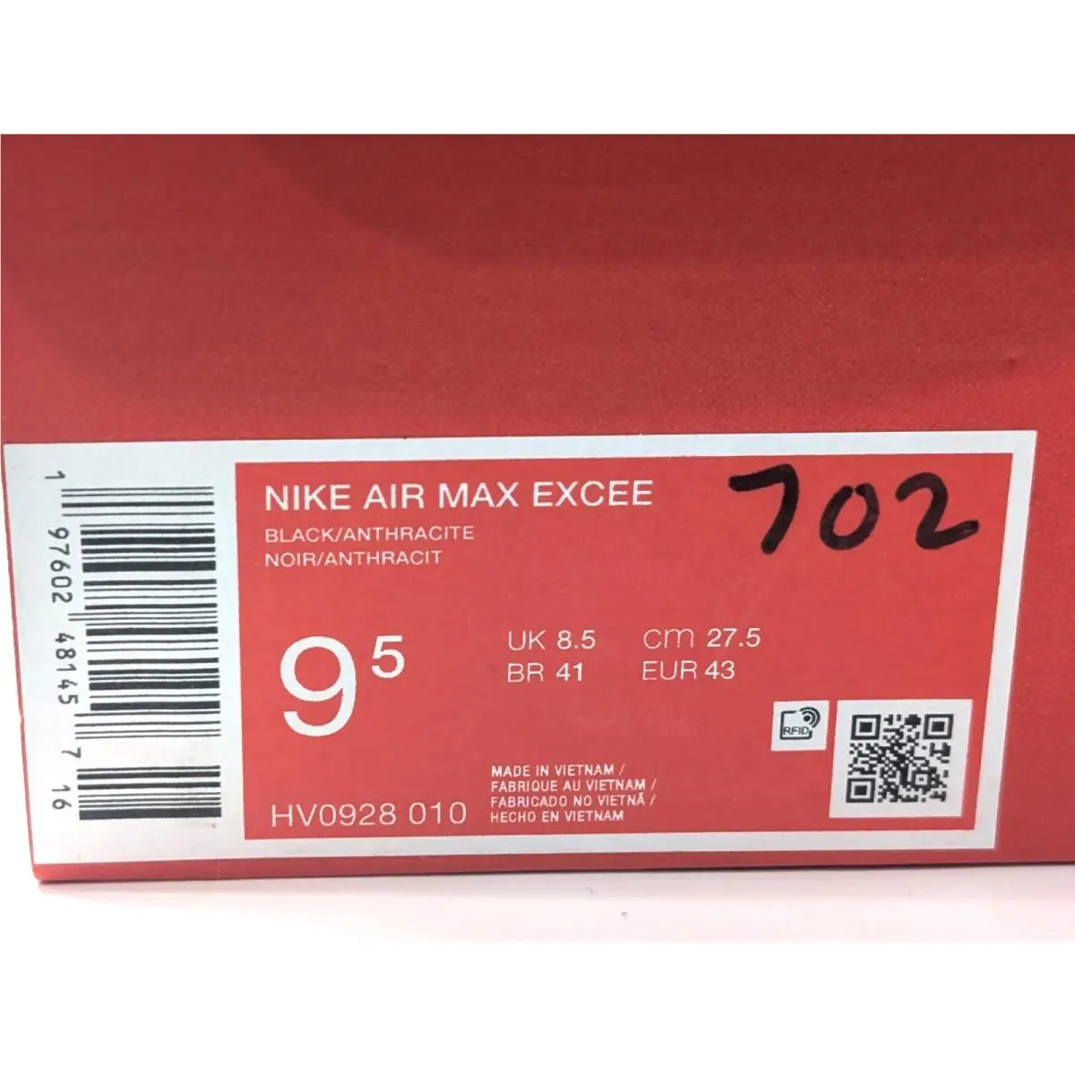 Nike shoes - Nike Air Max Excee - Air Max Excee - HV0928-010 - Black/Anthracite 9