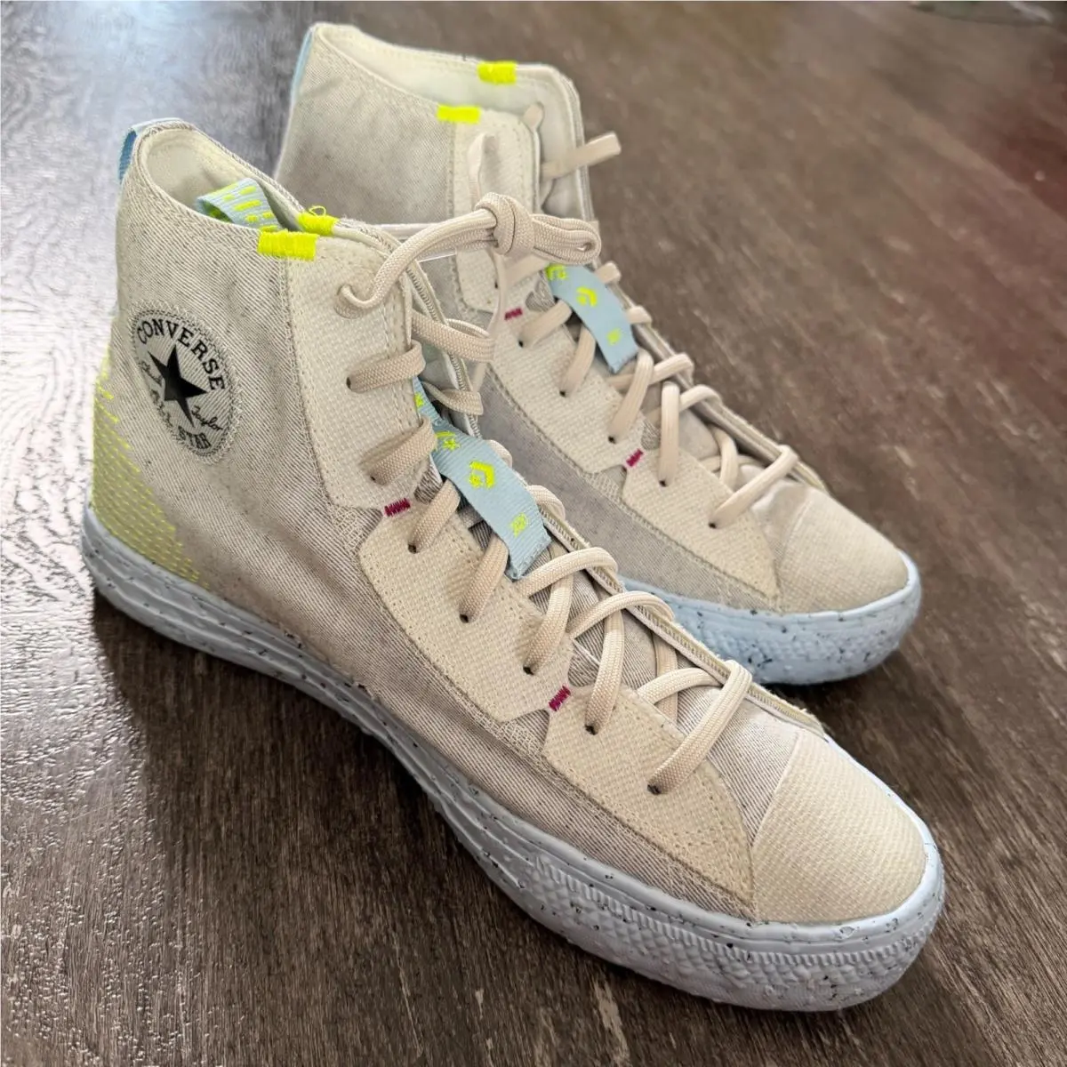 Converse Chuck Taylor All Star Crater Foam High Top Sneakers Beige Blue M9 / W11