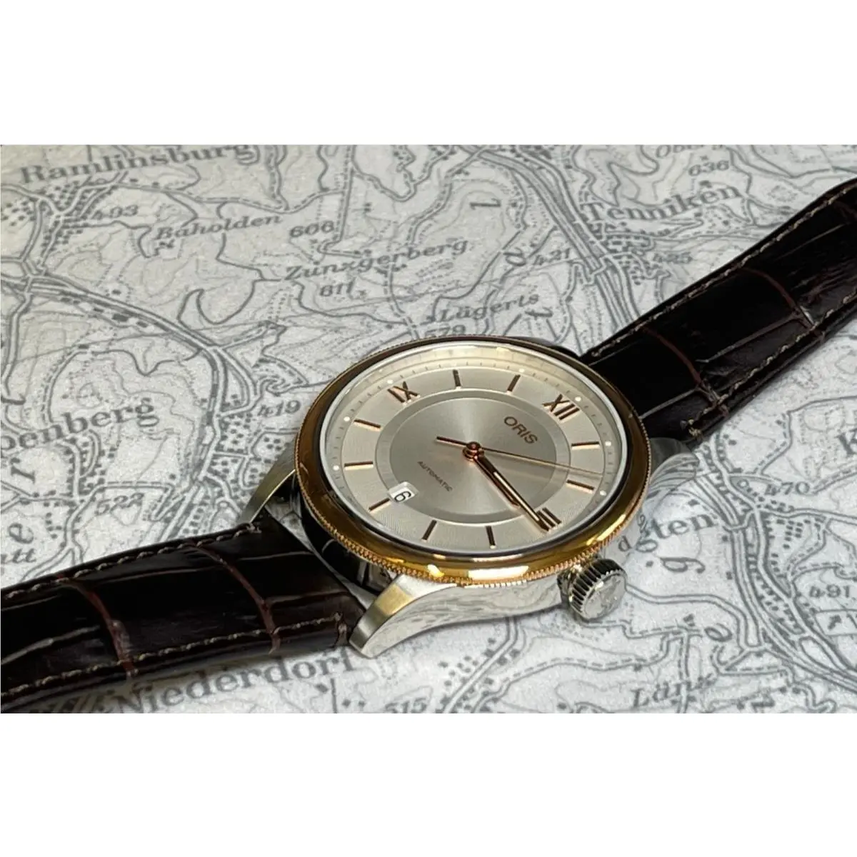 Oris Classic Date 73375784831LS Automatic 37mm Rose Gold Retail