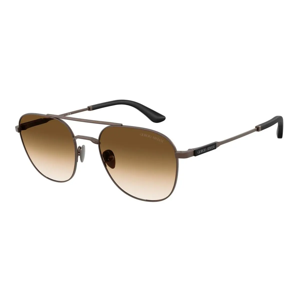 Giorgio Armani AR6178 300651 Matte Copper Gradient Brown 54 mm Men`s Sunglasses