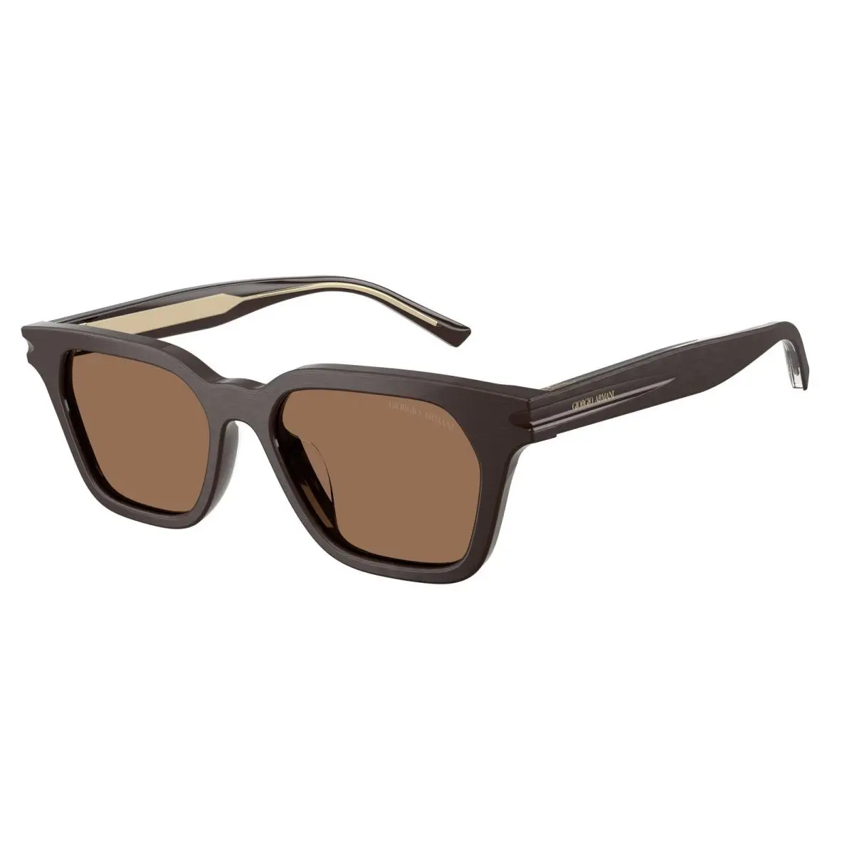 Giorgio Armani AR8251U 640273 Brushed Brown Dark Brown 52 mm Unisex Sunglasses