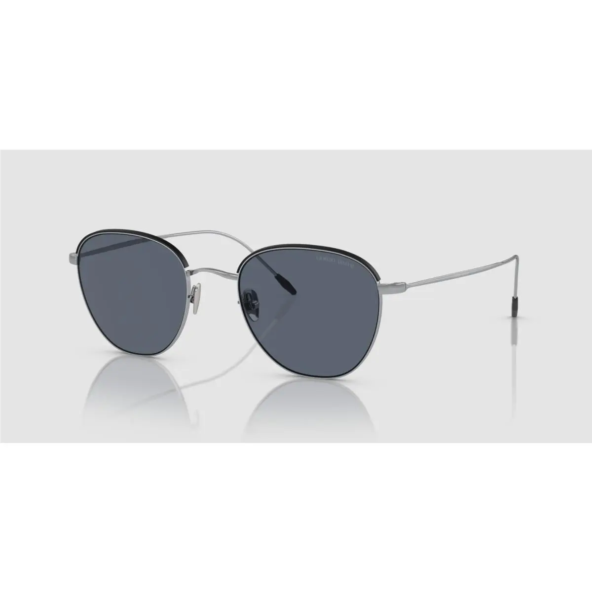 Giorgio Armani AR6048 301587 Silver Matte Black Grey 51 mm Men`s Sunglasses