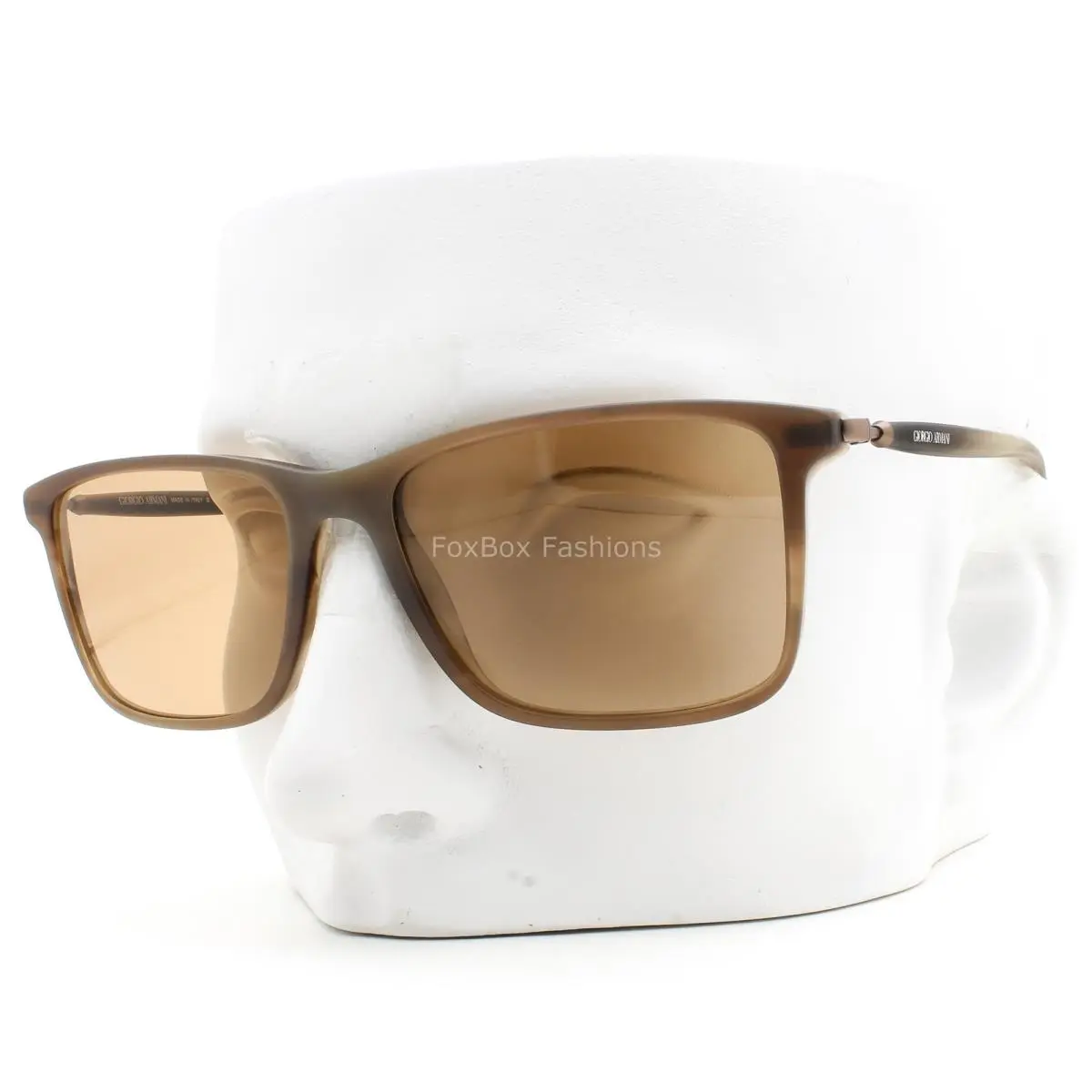 Giorgio Armani AR8218 6167/M4 Photochromic Sunglasses Matte Striped Brown W/case