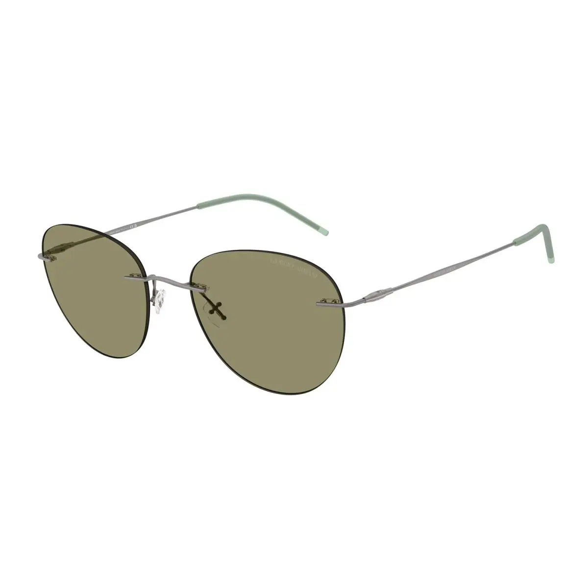 Giorgio Armani AR6182 300314 Matte Gunmetal Green 53 mm Men`s Sunglasses