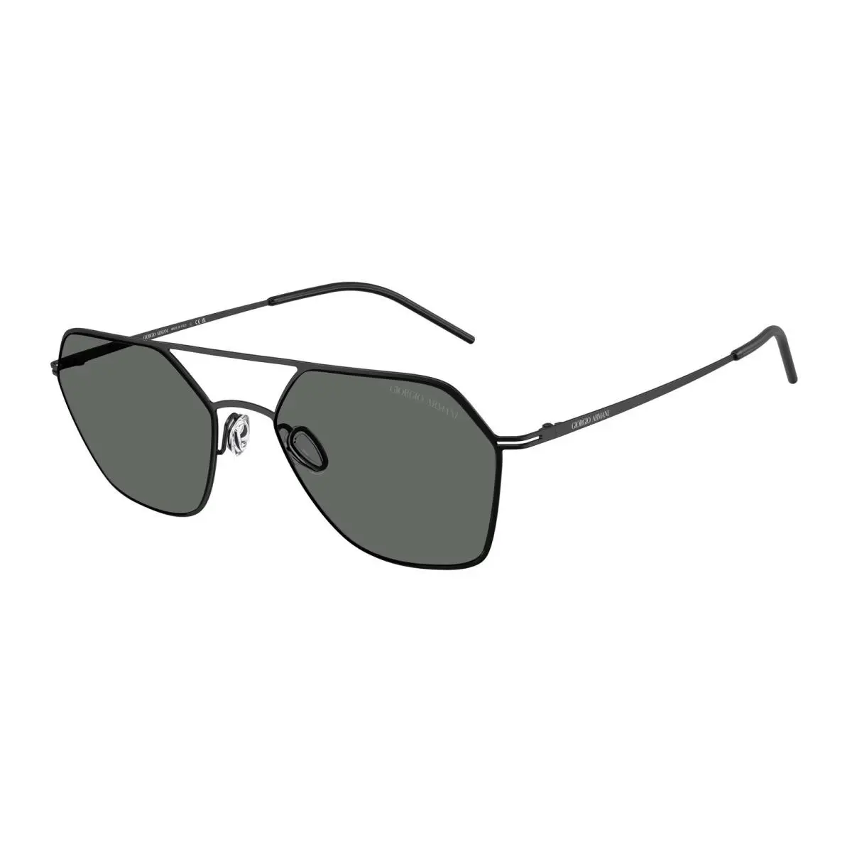 Giorgio Armani AR6185 300187 Matte Black Dark Grey 54 mm Men`s Sunglasses