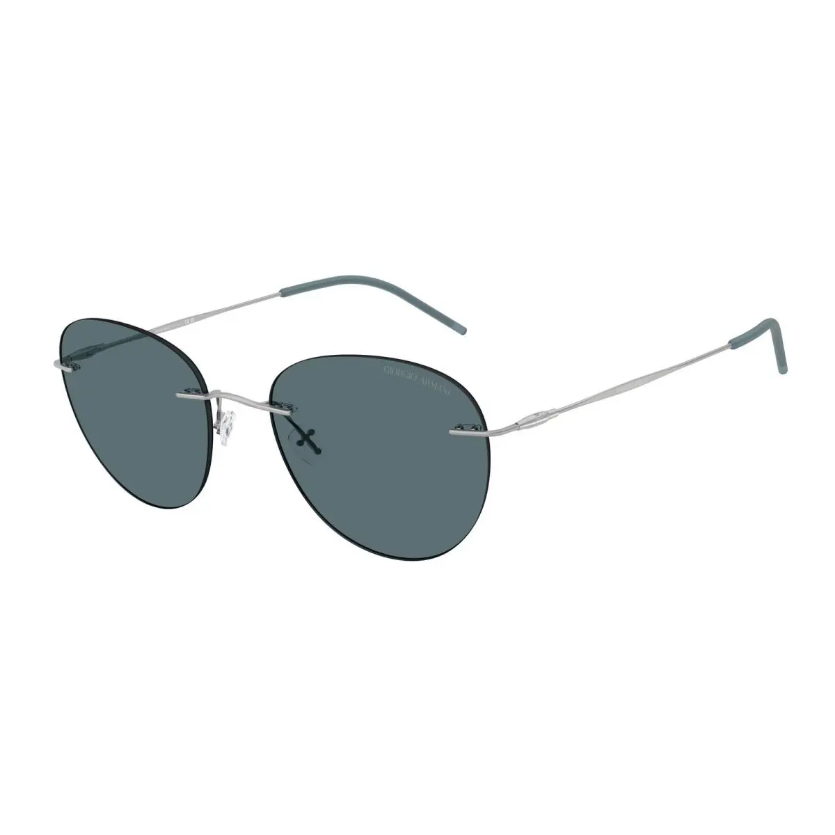 Giorgio Armani AR6182 304587 Matte Silver Dark Grey 53 mm Men`s Sunglasses