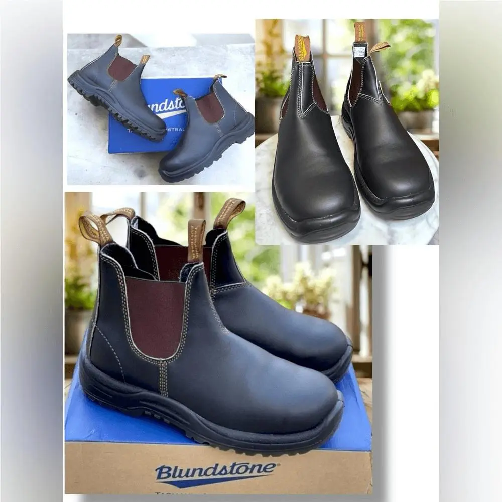 Blundstone 172 Leather Safety Work Chelsea Boot Stout Brown Aus 10.5 US Men 11.5