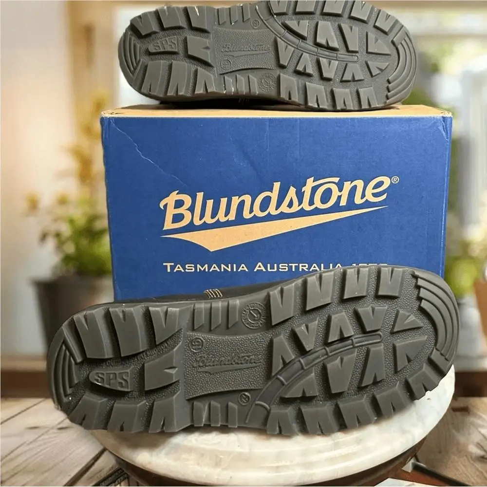 Blundstone shoes - BLUNDSTONE 172 Safety Work Chelsea Boot Stout Brown - Brown, Exterior: Brown 8