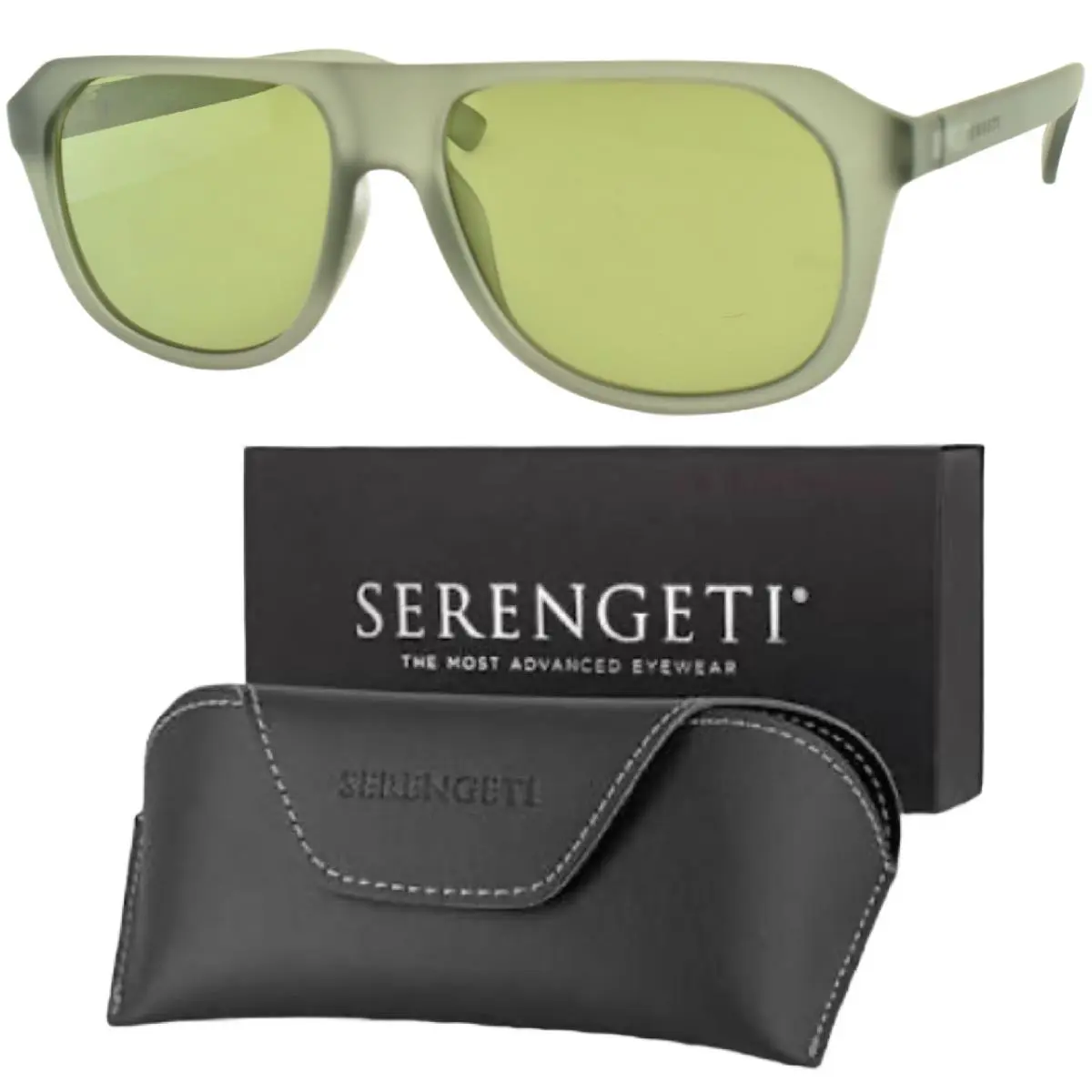 Serengeti Oatman SS535001-S 57-15-140 Olive Square Full Rim Unisex Sunglass