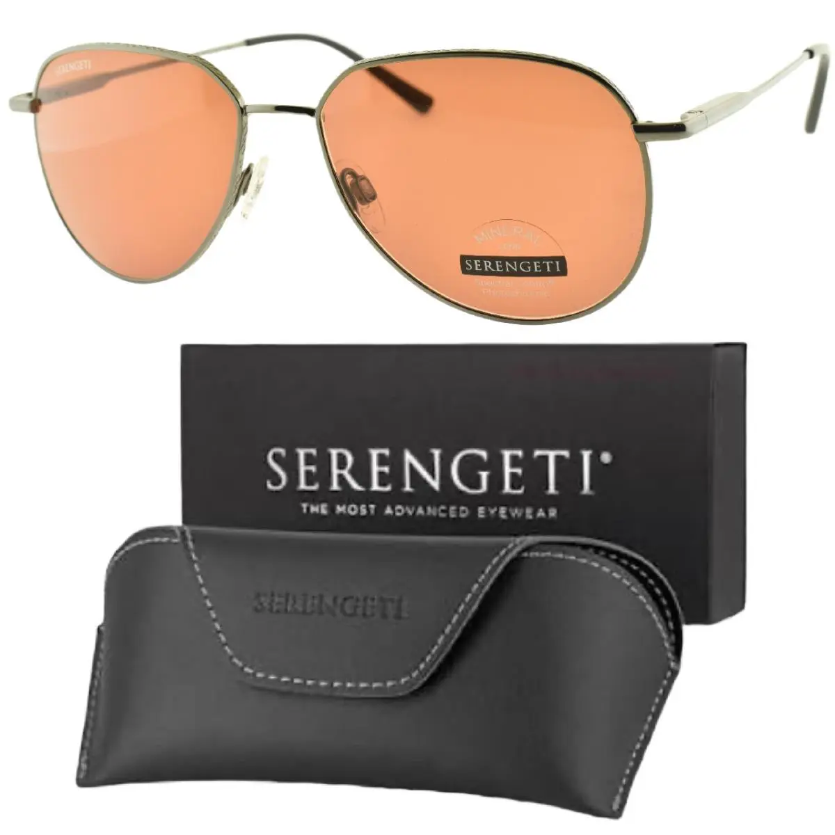 Serengeti Haywood SS543006 56-16-150 Gunmetal Oval Full Rim Mens Sunglasses