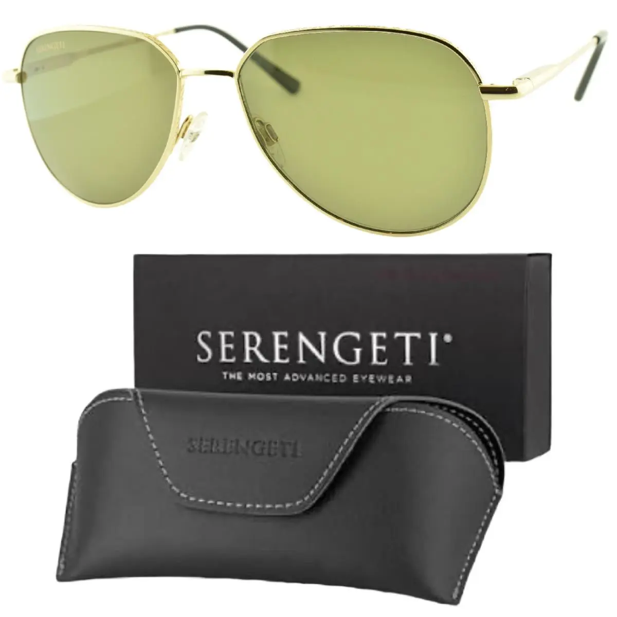Serengeti Haywood Small SS544003-S Gold Polorized Oval Full Rim Sunglasses