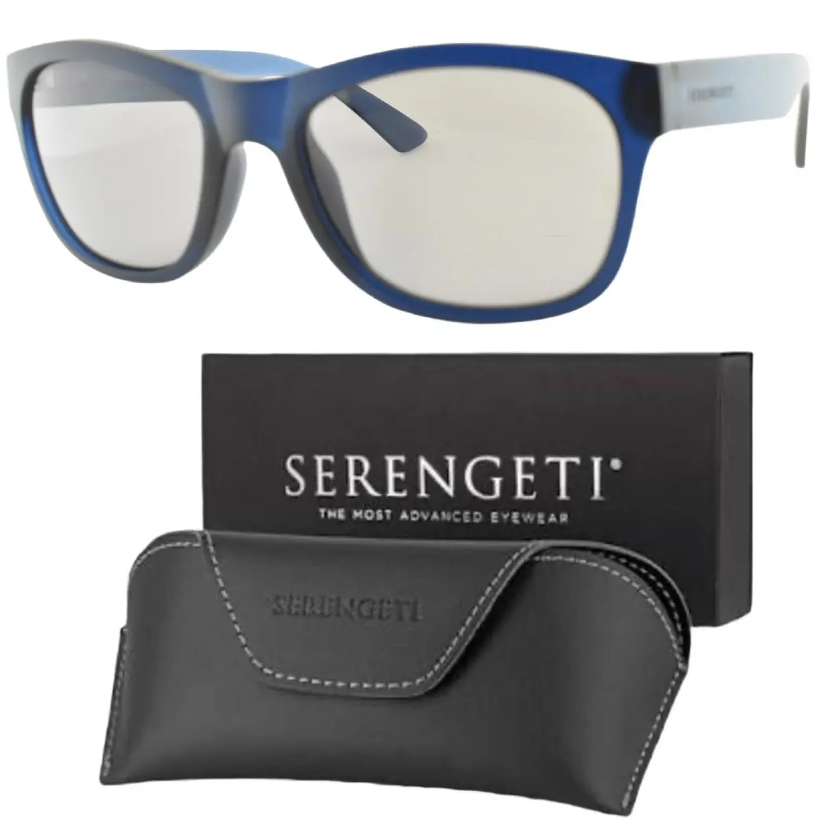 Serengeti Chandler SS557004-S 56-20-135 Blue Rectangle Full Rim Sunglasses