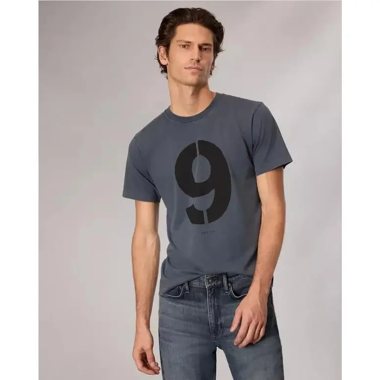 Rag Bone Men`s Number 9 Tee In Washed Navy Size: Medium