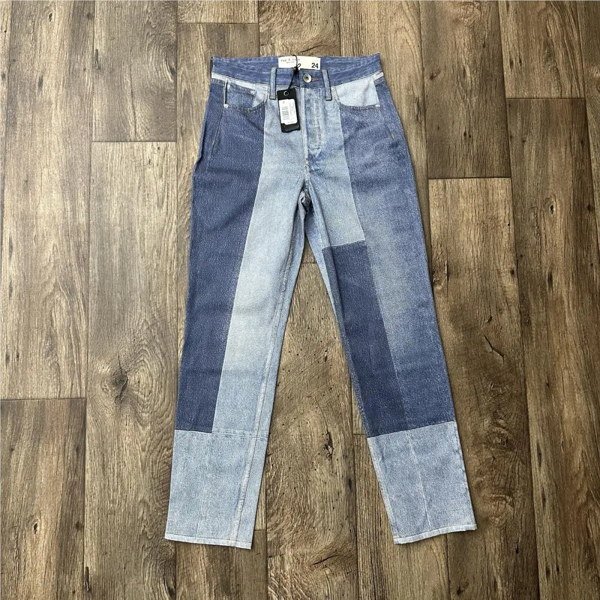 Rag Bone Bryon Stretch Miramar Nina Cigarette Patchwork Print Pants Sz 24