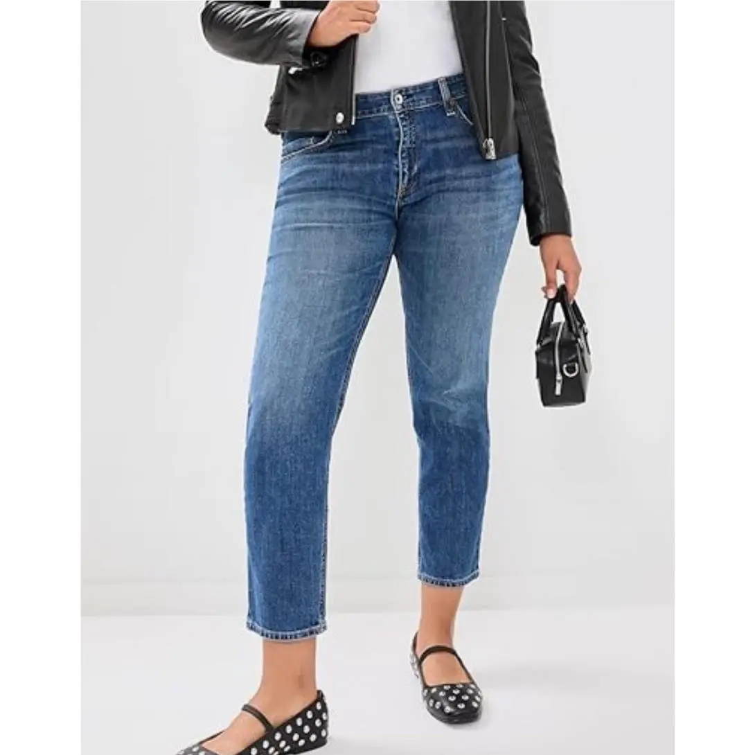 Rag Bone Dre Low Rise Slim Boyfriend Jeans Mid Wash Julienne Sz 32