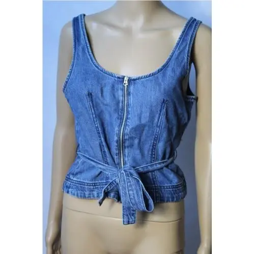 Rag Bone Denim Belted Top Size 4 Retail 493