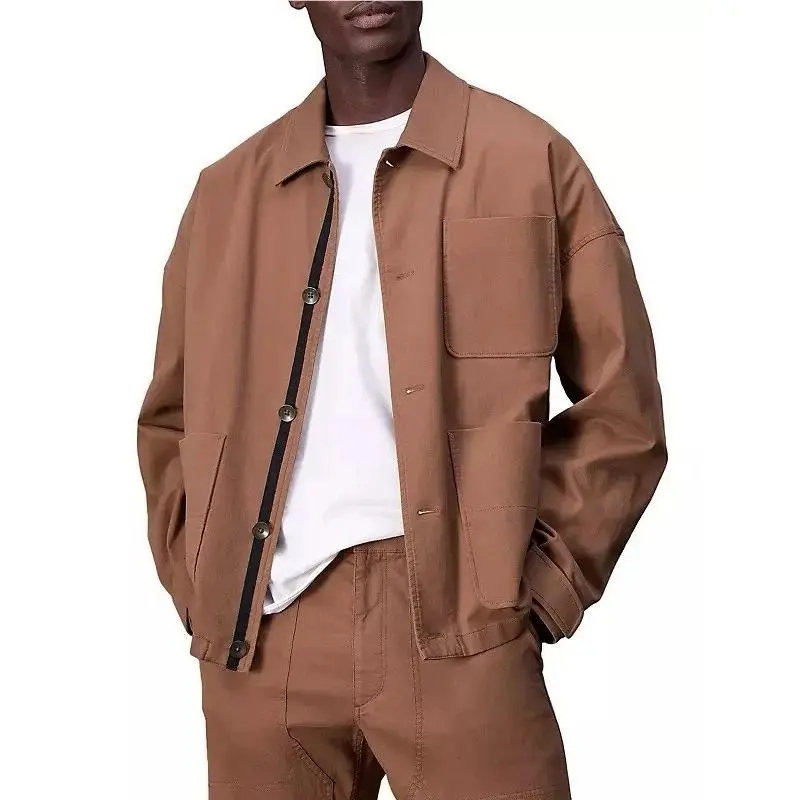Rag Bone Jacket Mens Large Brown Button Up Oversized Mercer Corduroy