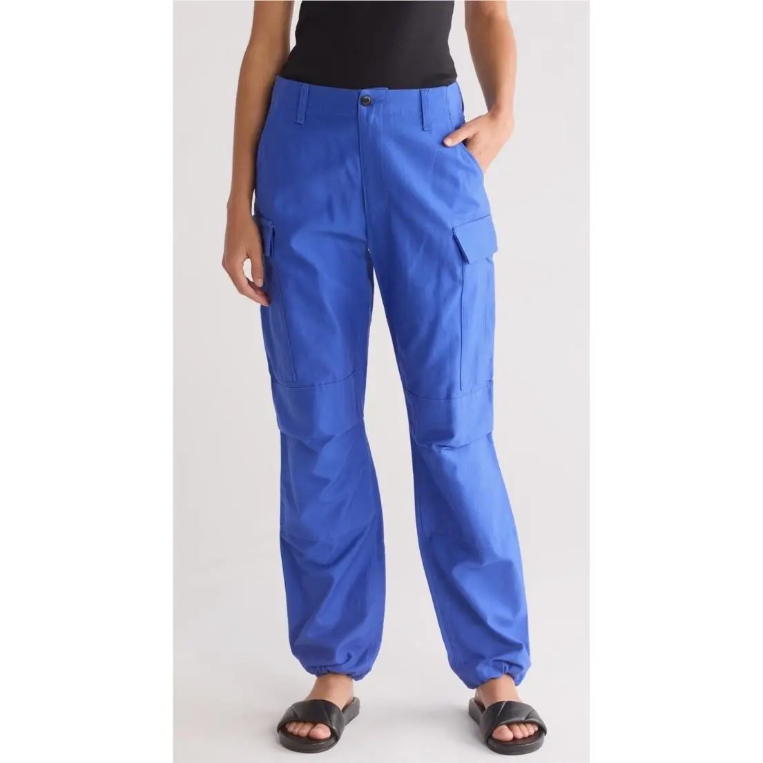 Rag Bone Size 4 Sands Cargo Pant Bright Blue Cotton Twill Jogger Pants