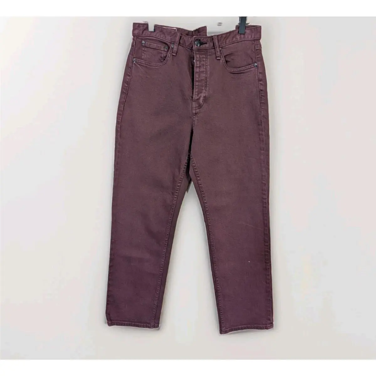 Rag Bone Maya High Rise Ankle Slim Jean Burgundy 29