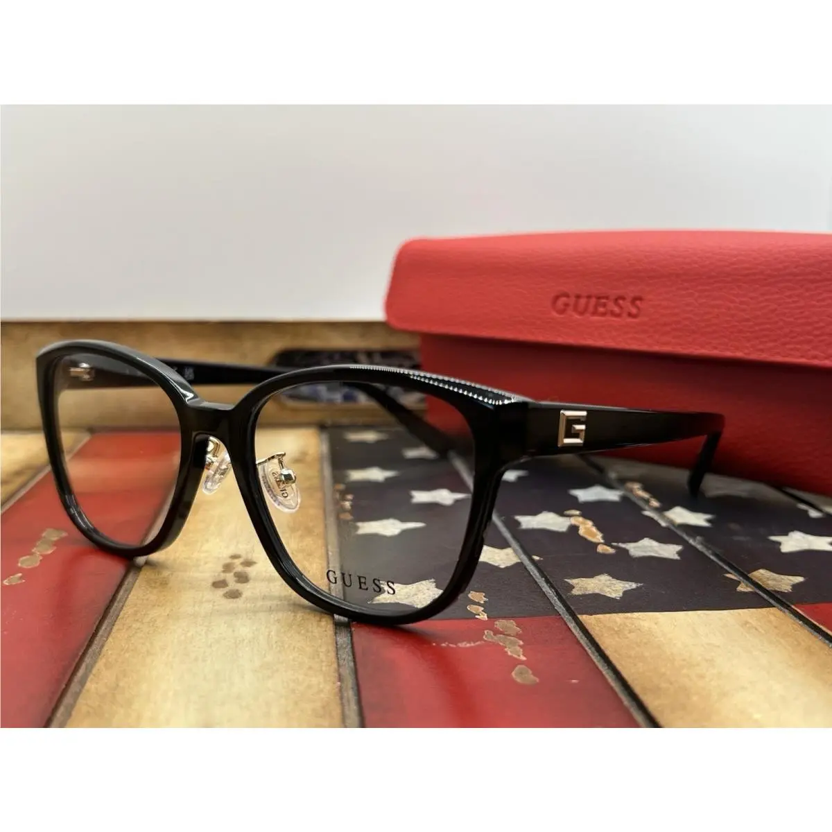 Guess GU2992-D/V 001 54mm Black Eyeglasses Option To Add RX