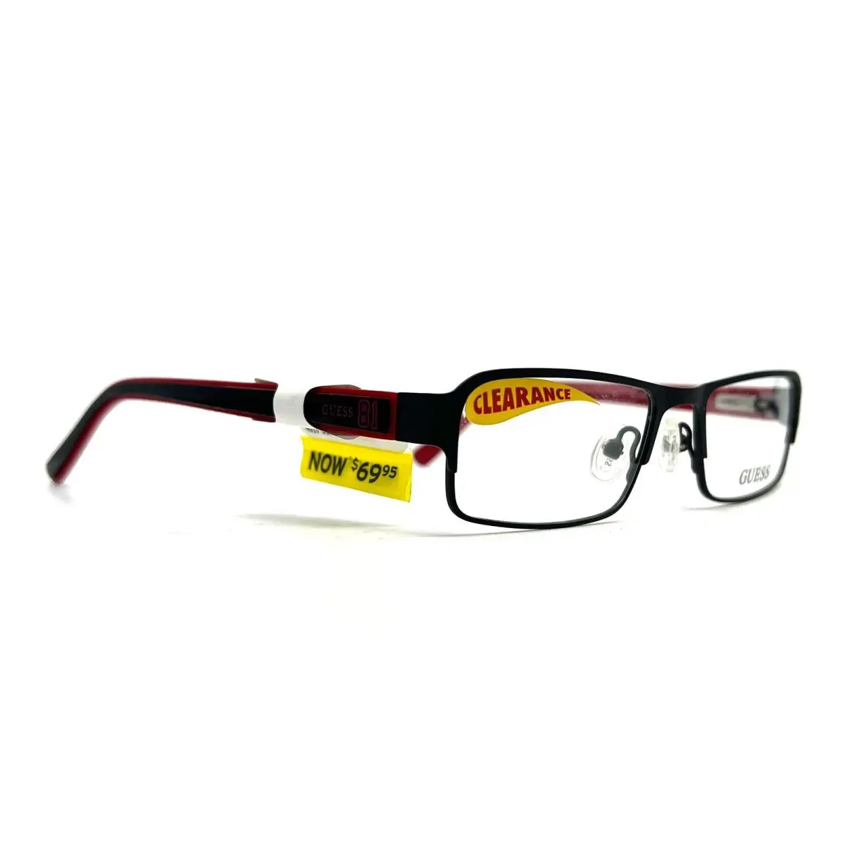 Guess Eyeglasses GU 9090 Black Rectangle Full Rim Kids Boys Frames 48-16-130