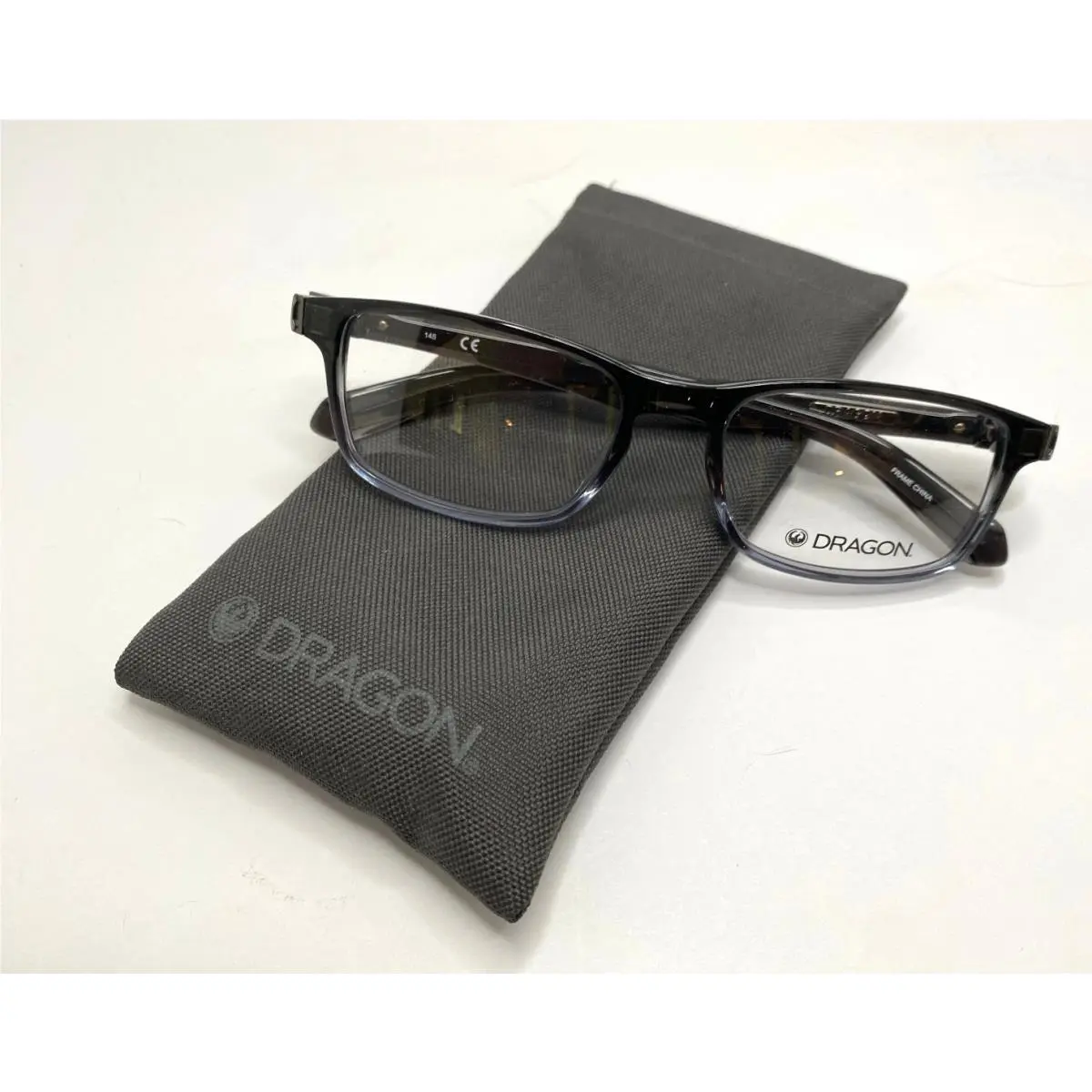 Dragon Optical Eyeglasses Liam DR199 Navy Gray 54/18 Temples 145mm Soft Case
