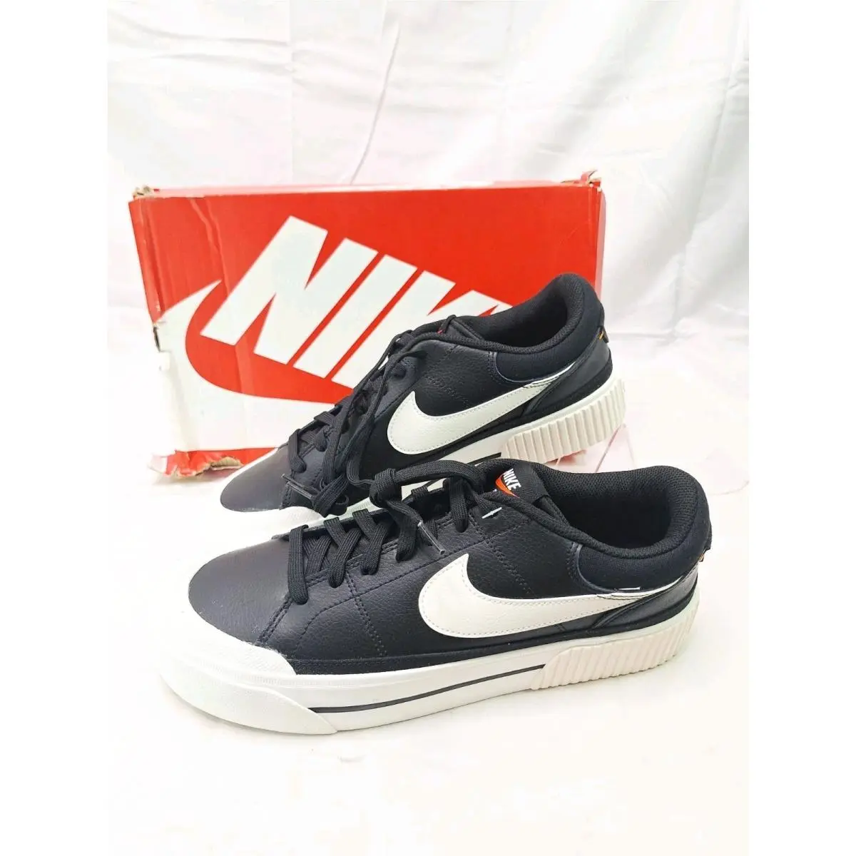Nike Court Legacy Lift Women`s Size 11.5 Shoes Sneakers DM7590-001 Black White