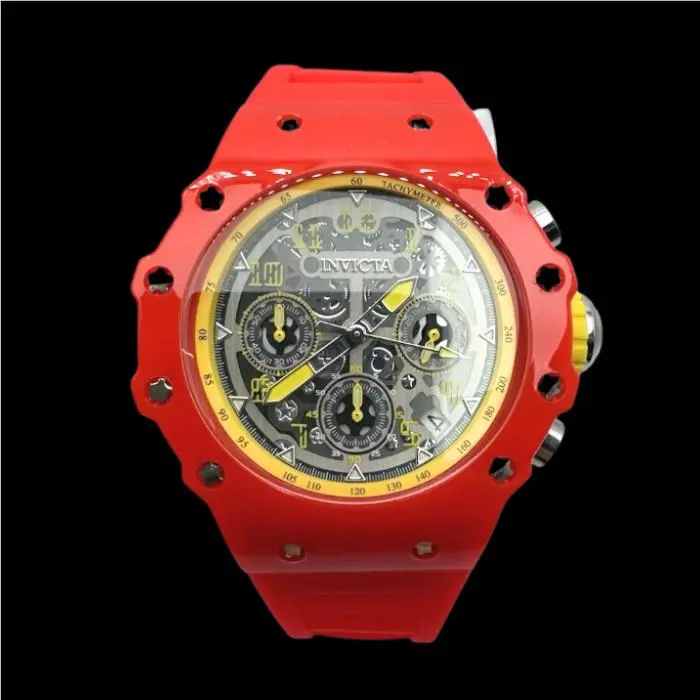 Unreleased  Racing Valyron 41mm Red/yellow-ferrari Colorway 69780 by Invicta