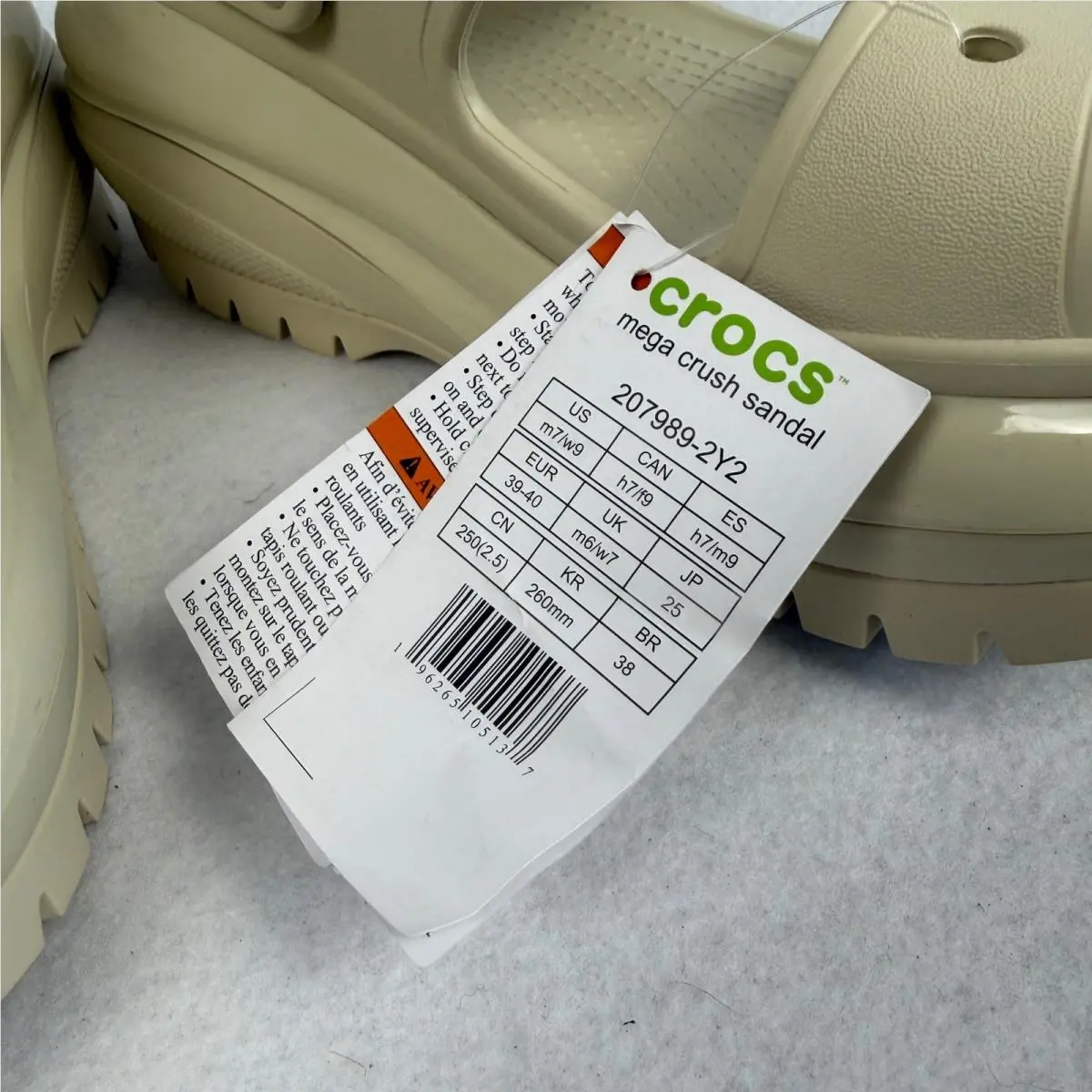 Crocs shoes - Mega Crush Sandal - Mega Crush Sandal - Ivory 3