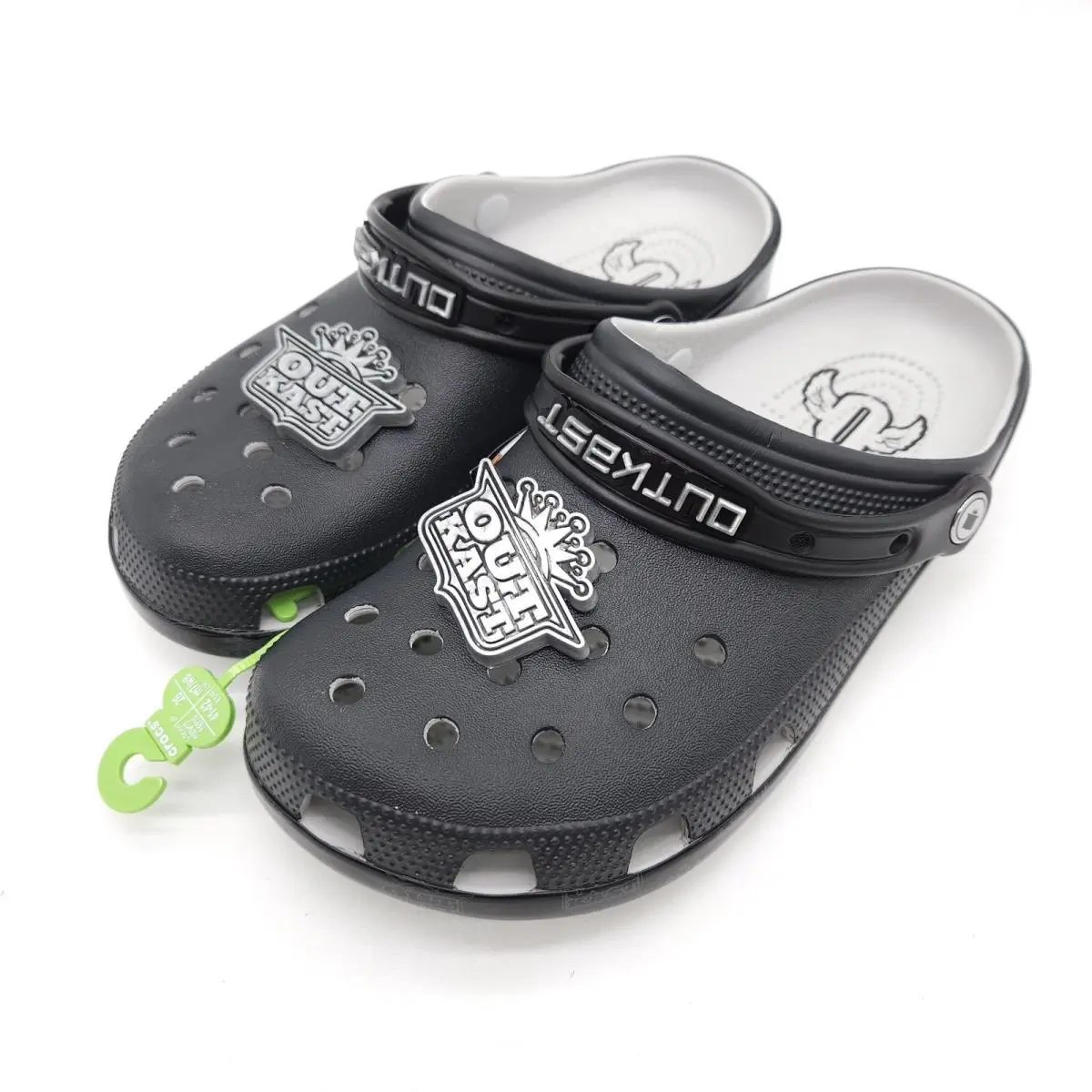 Crocs Mens 8 Womens 10 Black Outkast Classic Clog Hip Hop Rap Music Slip On Shoe