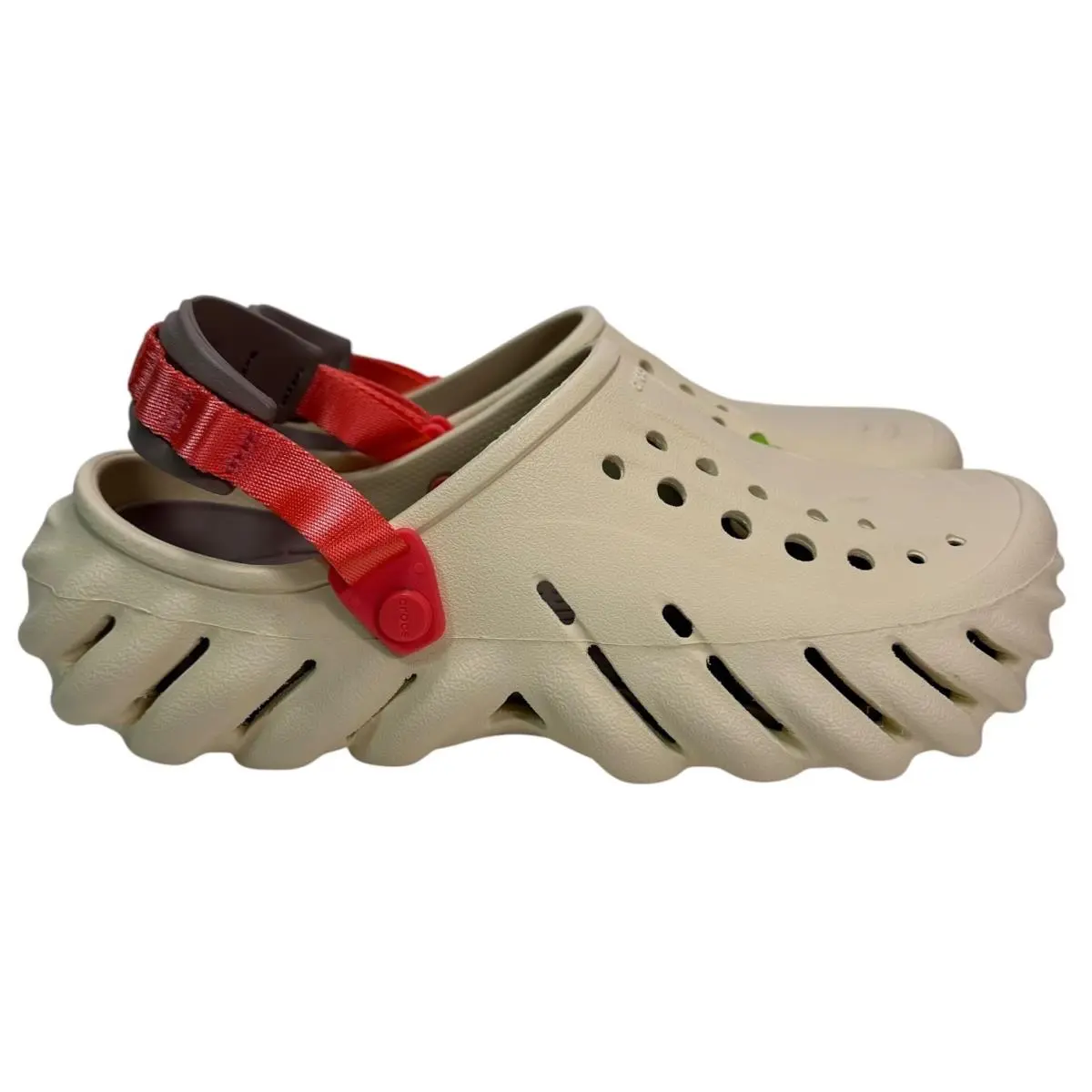 Crocs Echo Clog Sesame Tan Ripstop Strap Mens 12 Literide 207937-108