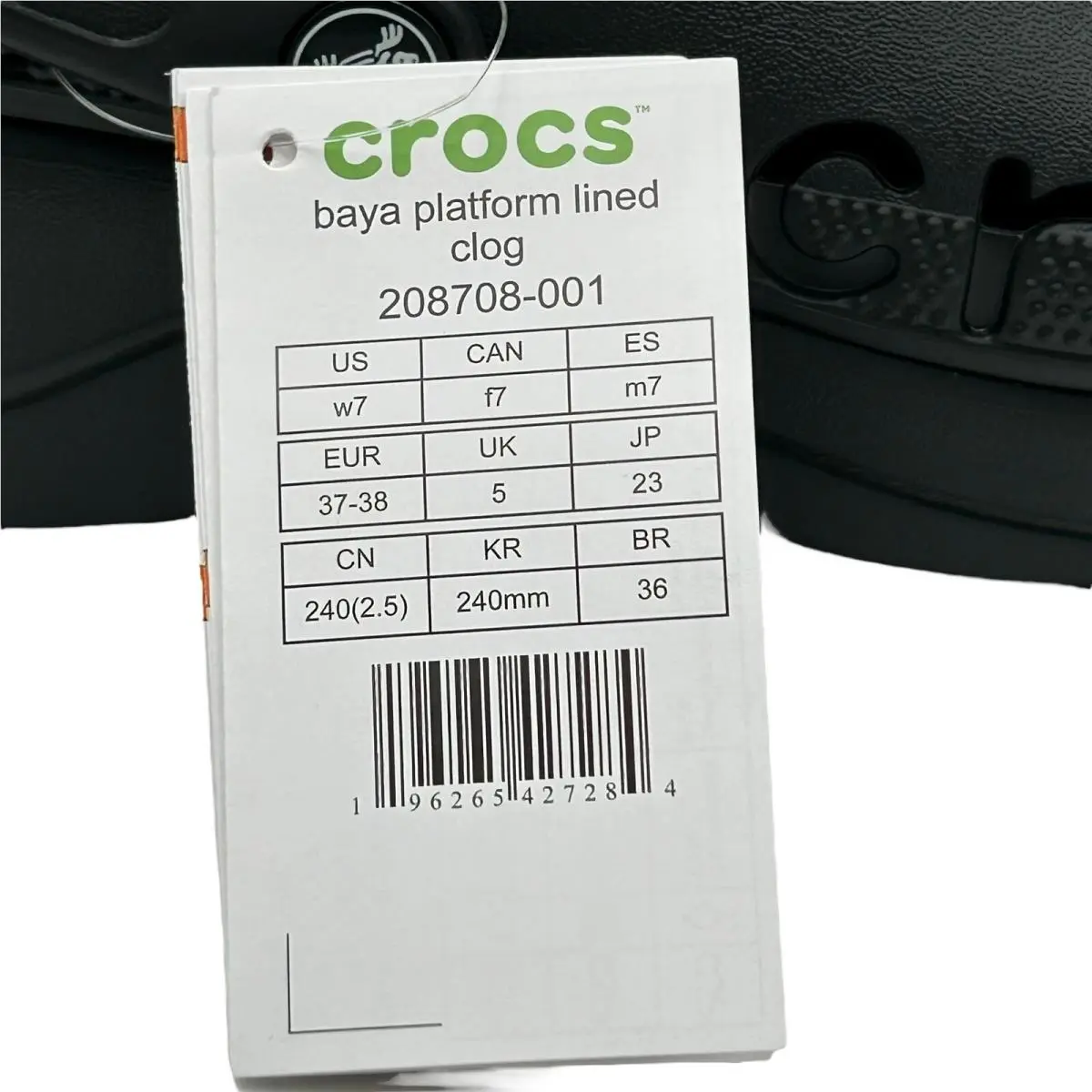 Crocs shoes - Black (UPC: 196265427284) 8